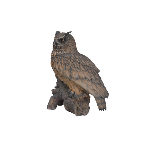 Hi-Line Gift Ltd Eagle Owl On Stump Garden Statue