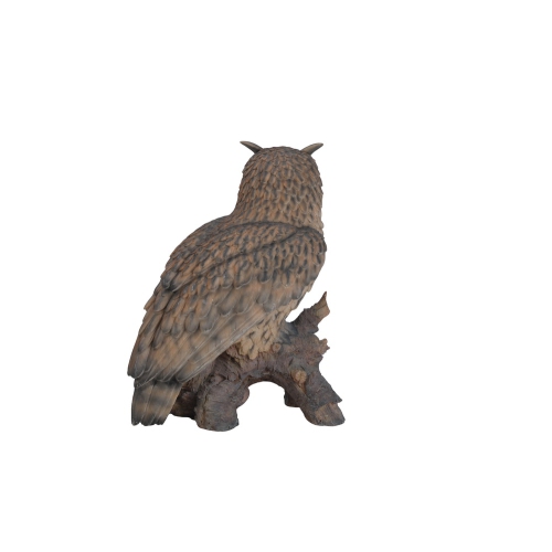 Hi-Line Gift Ltd Eagle Owl On Stump Garden Statue