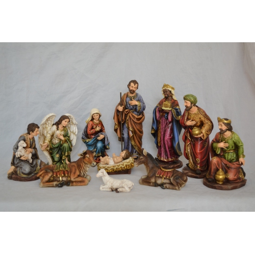 Hi-Line Gift Ltd Nativity & Three Wise Men 11Pc/Set 12 Inch H