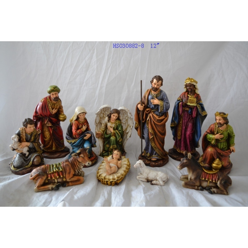 Hi-Line Gift Ltd Nativity & Three Wise Men 11Pc/Set 12 Inch H