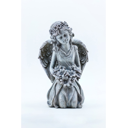HI-LINE GIFT LTD  Kneeling Angel Holding Flowers