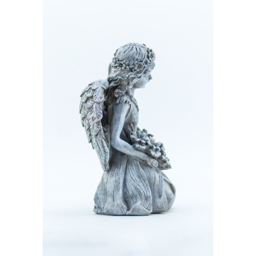 Hi-Line Gift Ltd Kneeling Angel Holding Flowers