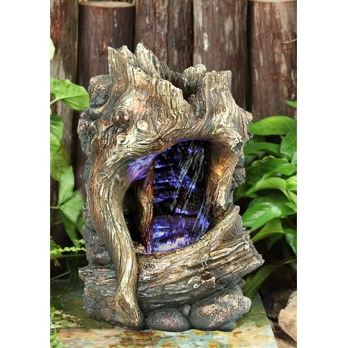 Hi-Line Gift Ltd Fountain-Tree Trunk with LED