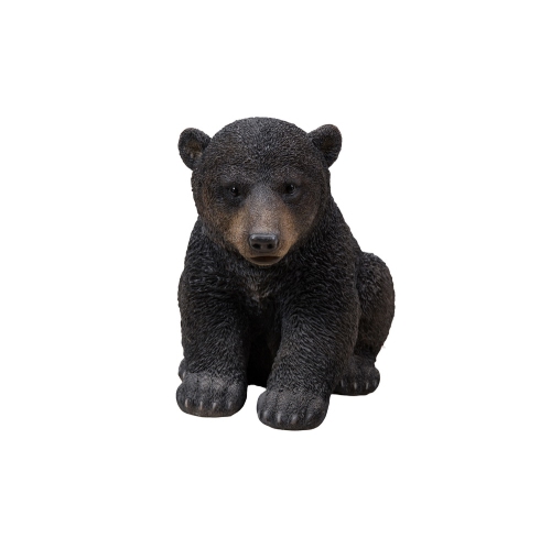 HI-LINE GIFT LTD  Sitting Bear Cub Garden Statue In Black