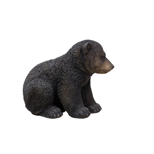 Hi-Line Gift Ltd Sitting Black Bear Cub Garden Statue
