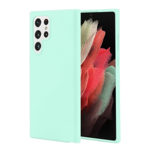 TopSave Goospery Soft Feeling Jelly Silky Slim Bumper Case For Samsung Galaxy S22 Ultra, Teal