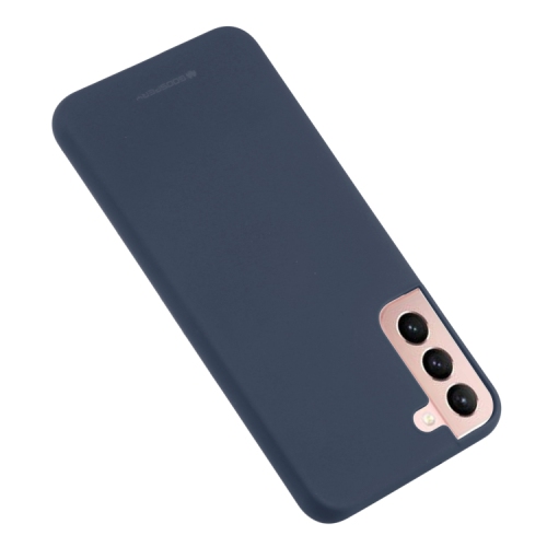 TopSave Goospery Soft Feeling Jelly Silky Slim Bumper Case pour Samsung Galaxy S22 Plus, Bleu Marine