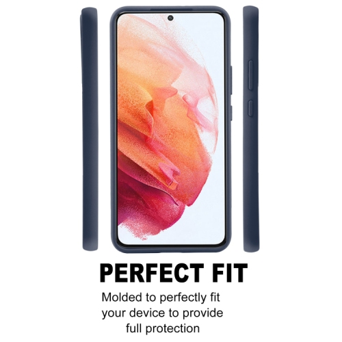 TopSave Goospery Soft Feeling Jelly Silky Slim Bumper Case pour Samsung Galaxy S22 Plus, Bleu Marine