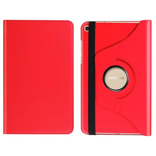 360 Rotating Leather Case - Tablet Case - Smart Stand Cover - For Samsung Galaxy Tab A 8.0" - 2019 - T290 / T295/ T297 - Red