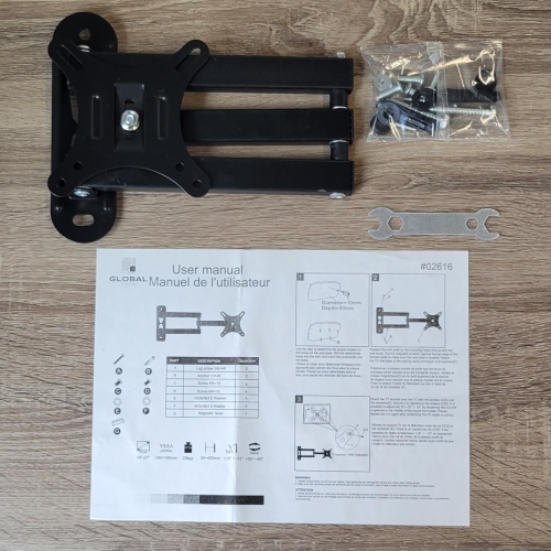 GlobalTone Universal swivel wall mount for TV PLASMA LCD LED 13"-27"