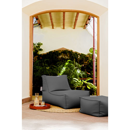 Fauteuil poire contemporain en oléfine Alpine - Anthracite