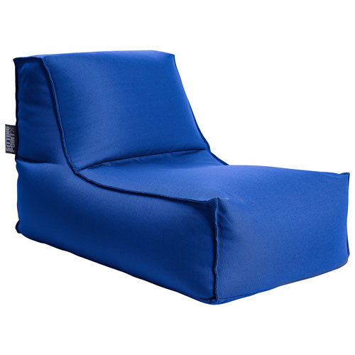 Fauteuil poire contemporain en oléfine Alpine - Bleu