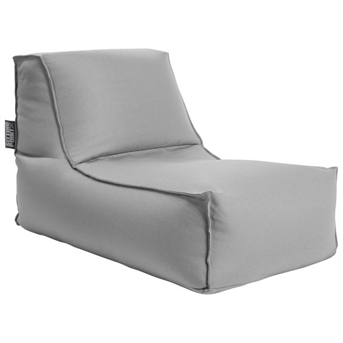 Fauteuil poire contemporain en oléfine Alpine - Argenté