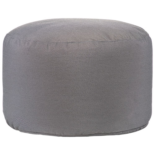 Gouchee Home Soleil Polyester Pouf - Charcoal