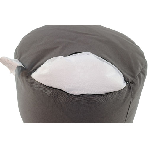 Gouchee Home Soleil Polyester Pouf - Charcoal