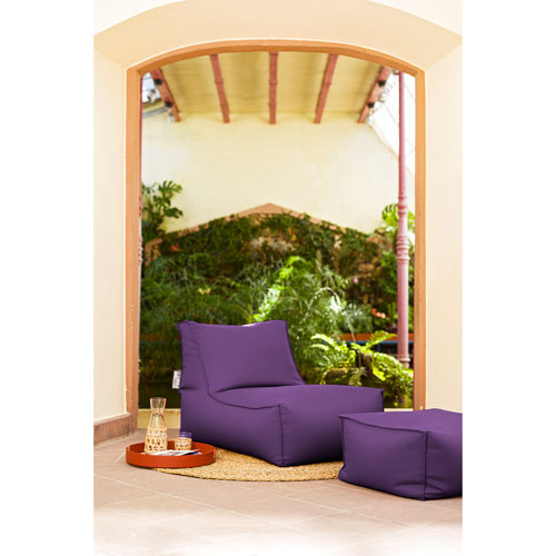 Pouf en polyester Chamonix de Gouchee Home - Violet