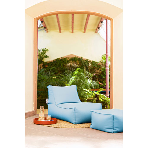 Gouchee Home Chamonix Polyester Pouf - Oceania