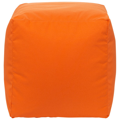 Gouchee Home Cube Soleil Polyester Pouf - Orange