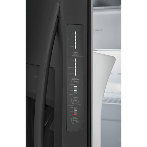Frigidaire 33" 22.3 Cu. Ft. Side-By-Side Refrigerator with Ice & Water Dispenser (FRSS2323AD) - Black Stainless Steel