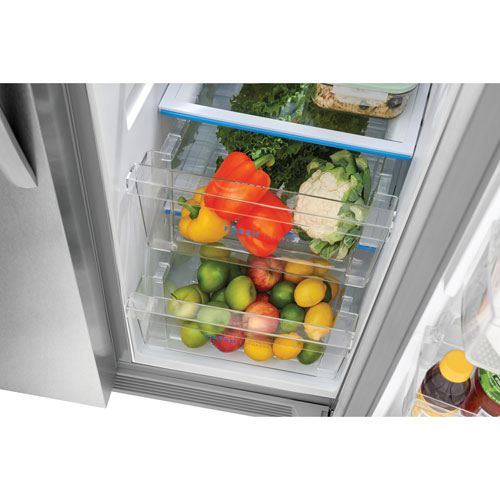 Frigidaire 33" 22.3 Cu. Ft. Side-By-Side Refrigerator with Ice & Water Dispenser - Stainless Steel