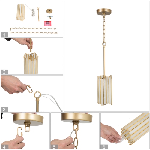 Modern 1-Light Tiffany Luxury Pendant