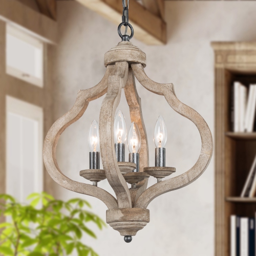 Farmhouse Antique 4-Light Candelabras Chandelier