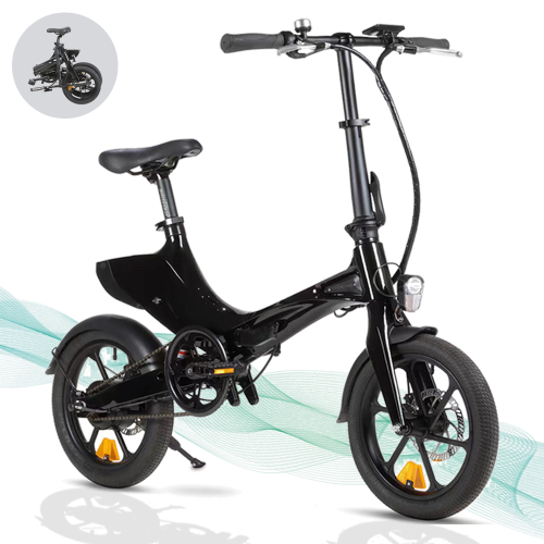 MERRYGO  Idea Mg03 | Electric Bike for Adults | 250W 7.5 Ah Removable Battery | 16” Foldable Ebike | Front & Rear Fenders | Rear Suspension