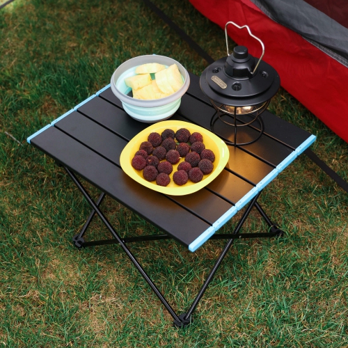 Table de camping pliante en forme de X de pique-nique pliante en aluminium de plage ultra-légère avec sac de transport - M-22 "x 16" x 18 "