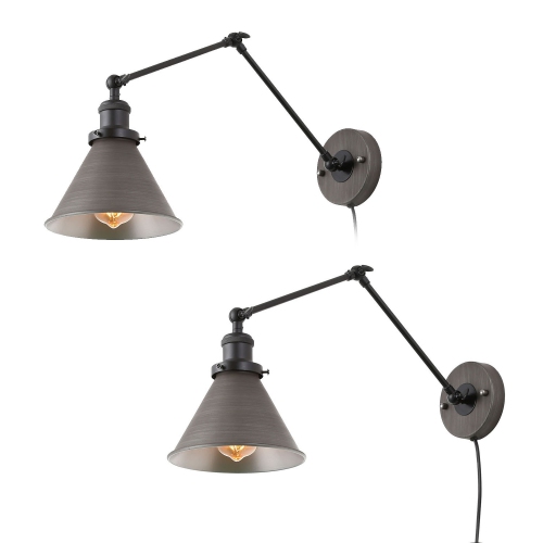 Modern 1-Light Swing Arm Wall Lamp