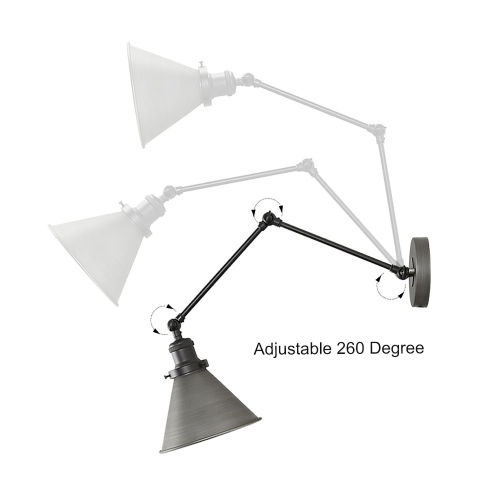 Modern 1-Light Swing Arm Wall Lamp