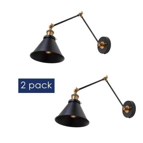 Modern 1-Light Swing Arm Wall Lamp