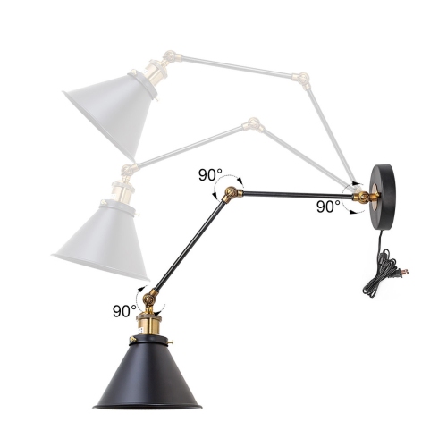 Modern 1-Light Swing Arm Wall Lamp