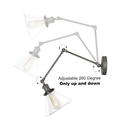 Modern 1-Light Swing Arm Wall Lamp