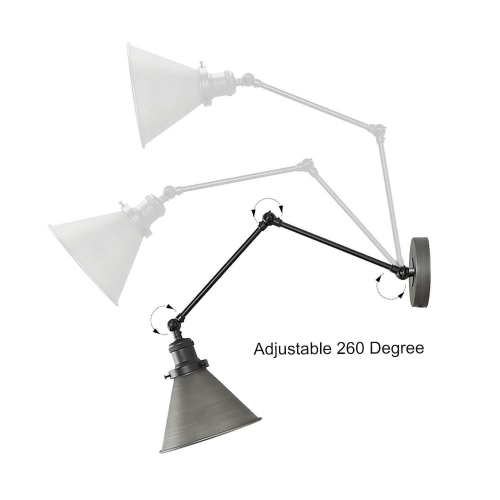 Modern 1-Light Swing Arm Wall Lamp