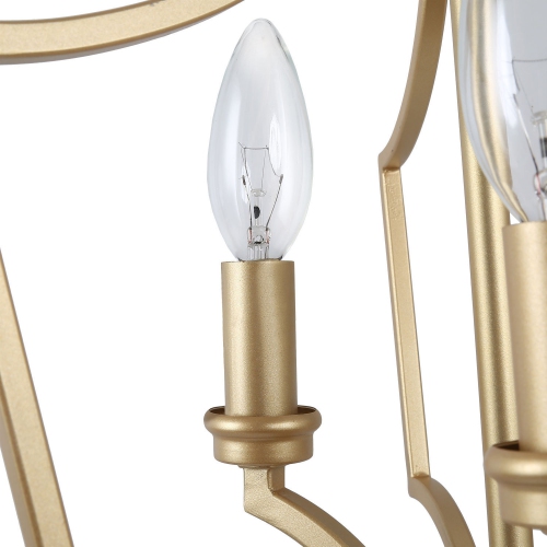 Modern 3-Light Golden Candelabras Chandelier