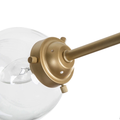 Modern 6-Light Sputnik Gold Semi-Flush Mount