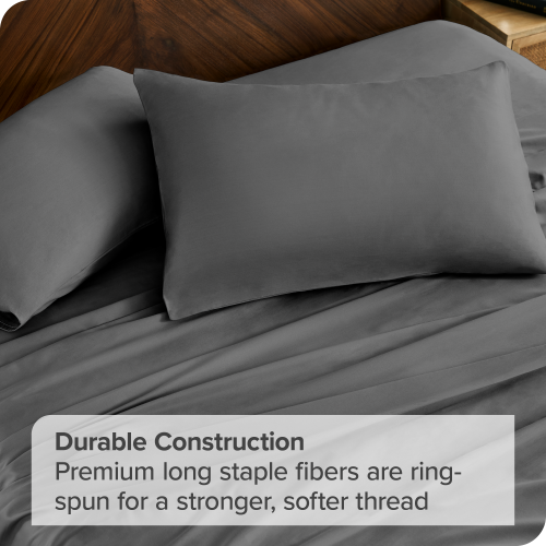 Bare Home 100% Organic Cotton Sheet Set – Silky Smooth Sateen Weave - Warm & Luxurious Sateen