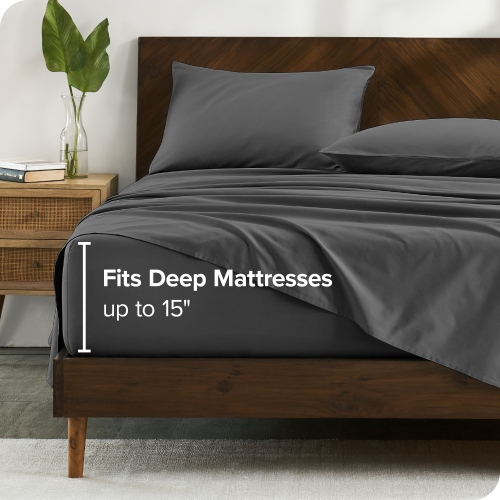 Bare Home 100% Organic Cotton Sheet Set – Silky Smooth Sateen Weave - Warm & Luxurious Sateen