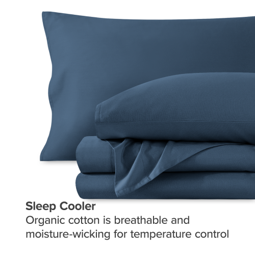 Bare Home 100% Organic Cotton Sheet Set – Silky Smooth Sateen Weave - Warm & Luxurious Sateen