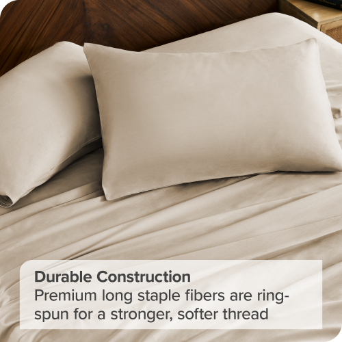 Bare Home 100% Organic Cotton Sheet Set – Silky Smooth Sateen Weave - Warm & Luxurious Sateen