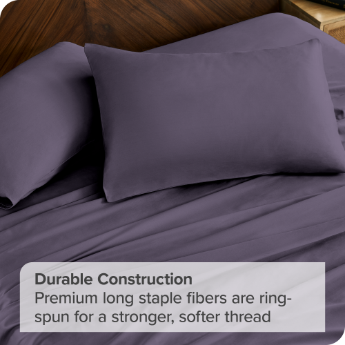 Bare Home 100% Organic Cotton Sheet Set – Silky Smooth Sateen Weave - Warm & Luxurious Sateen