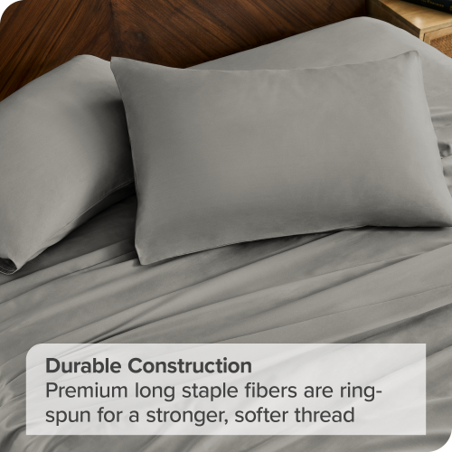 Bare Home 100% Organic Cotton Sheet Set – Silky Smooth Sateen Weave - Warm & Luxurious Sateen