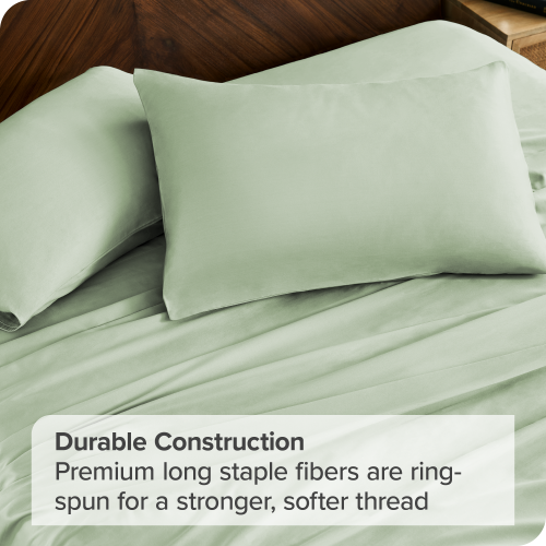 Bare Home 100% Organic Cotton Sheet Set – Silky Smooth Sateen Weave - Warm & Luxurious Sateen