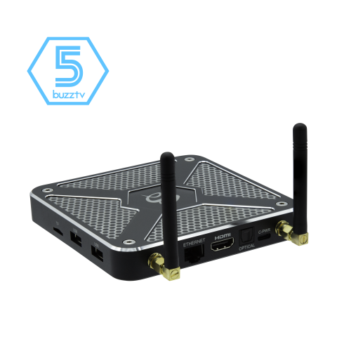 BuzzTV X5 128 AX-C - 4K UHD Android Media Streaming Player. 4GB RAM / 128GB Memory / 6th Generation Wireless AX