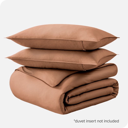 Bare Home 100% Organic Cotton Duvet Cover Set - Smooth Sateen Weave - Warm & Luxurious - Eco-friendly