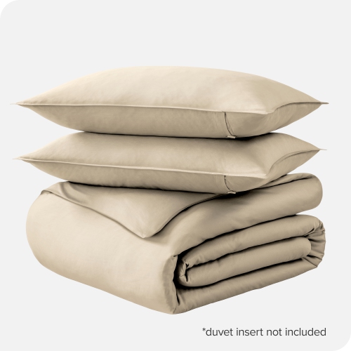 Bare Home 100% Organic Cotton Duvet Cover Set - Smooth Sateen Weave - Warm & Luxurious - Eco-friendly