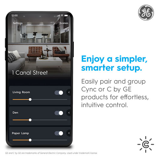 GE Cync Full Colour G25 Indoor Smart LED Light Bulb