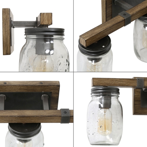 Farmhouse 3-Light Mason Jar Vanity Light