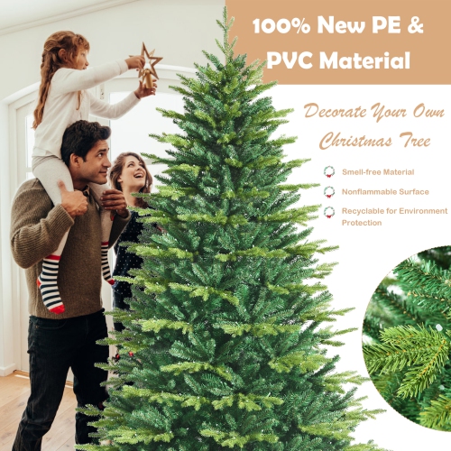 Topbuy 6 Ft APP Controlled Christmas Tree, PE/PVC Xmas Tree w/ 420 Color Changing LED Lights & 1740 Branch Tips