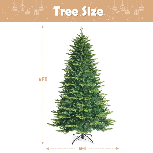 Topbuy 6 Ft APP Controlled Christmas Tree, PE/PVC Xmas Tree w/ 420 Color Changing LED Lights & 1740 Branch Tips